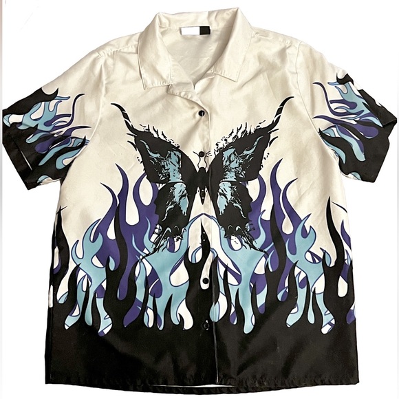 Vitriol Flame & Butterfly Button-Up - Picture 3 of 5